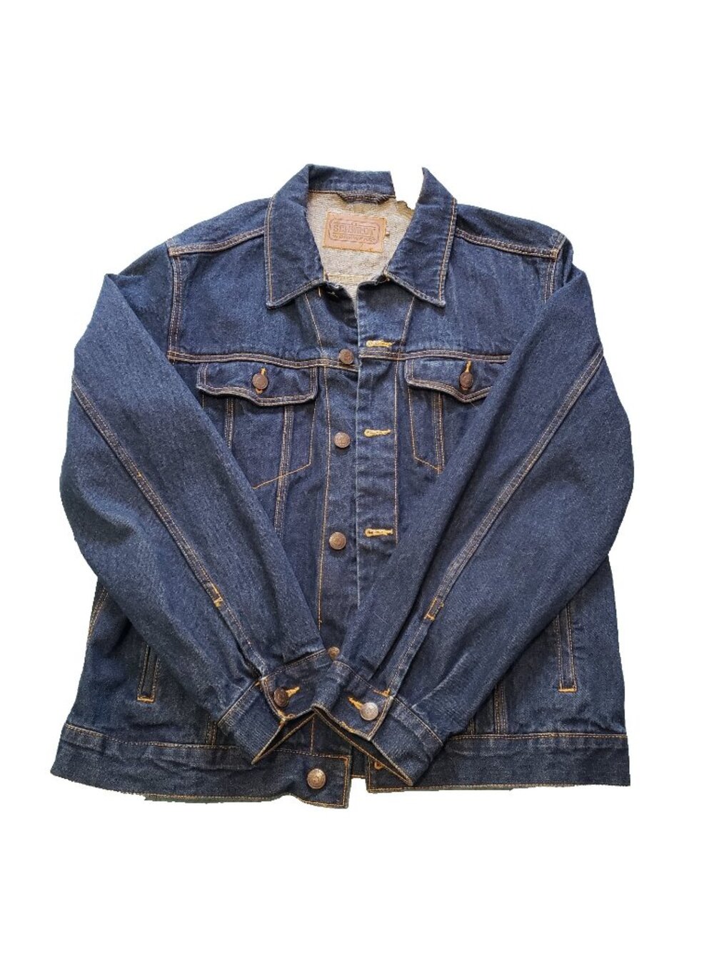C.E. Schmidt Workwear Jacket XL  Blue Denim Button Jean Trucker 90s Pockets